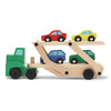 Melissa & Doug Car Carrier Truck + Cars Wooden Toy Set 4096